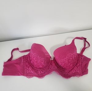Victoria's Secret Hot Pink Lace Bra 36C